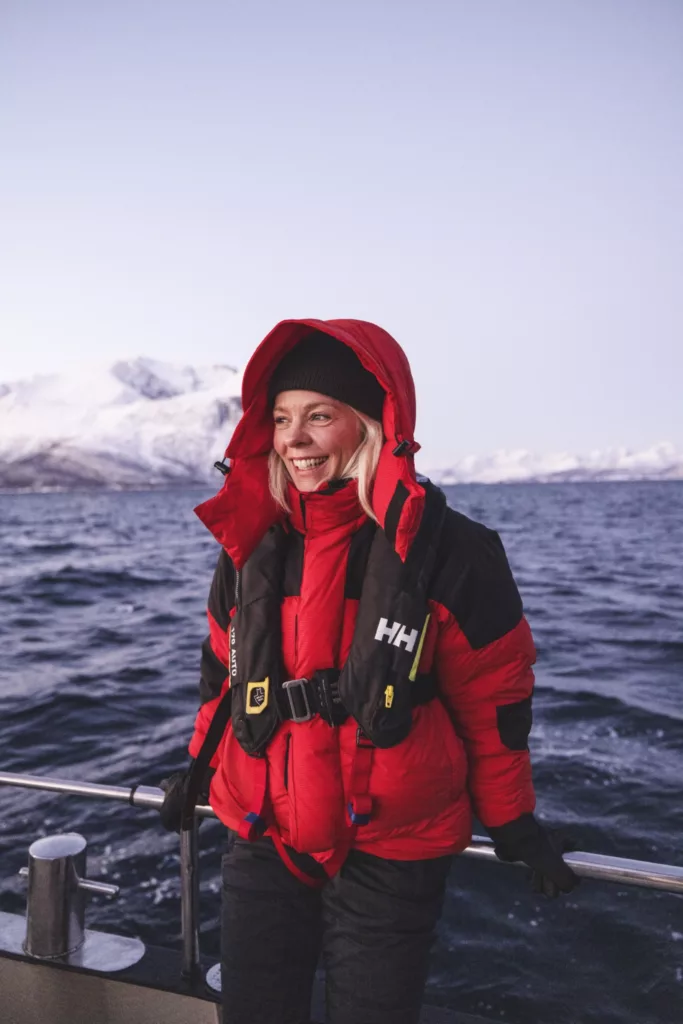 Christel enjoying life on deck. Photo Kenneth Nguyen.