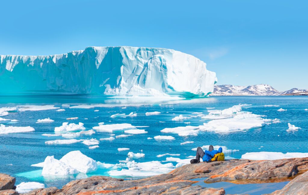 View of an iceberg, Greenland