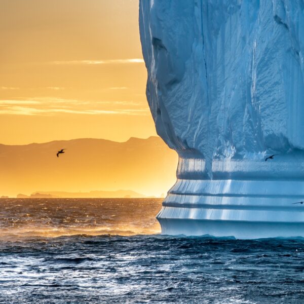 Iceberg,At,Sunset.,Nature,And,Landscapes,Of,Greenland.,Disko,Bay.
