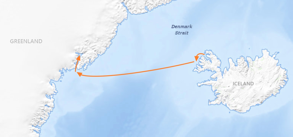 Iceland east greenland